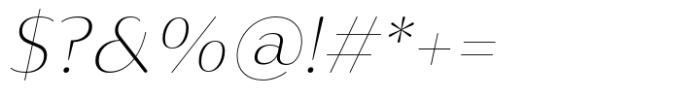 Opun Lux Extra Light Italic Font OTHER CHARS