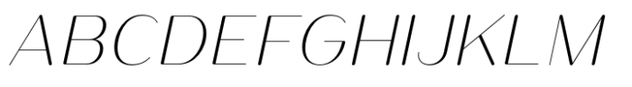Opun Lux Extra Light Italic Font UPPERCASE