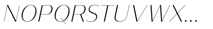 Opun Lux Extra Light Italic Font UPPERCASE