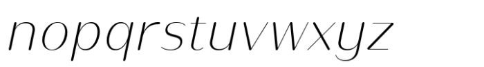 Opun Lux Extra Light Italic Font LOWERCASE