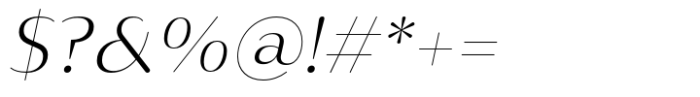 Opun Lux Light Italic Font OTHER CHARS