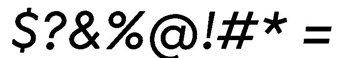 OPSAndEver Italic Font OTHER CHARS