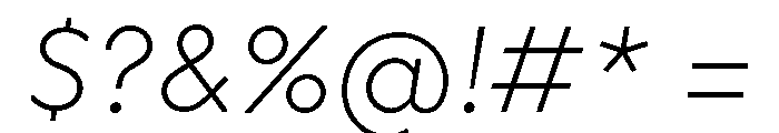 OPSAndEver LightItalic Font OTHER CHARS