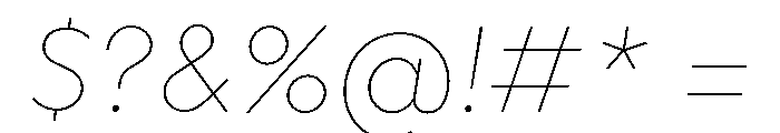 OPSAndEver ThinItalic Font OTHER CHARS