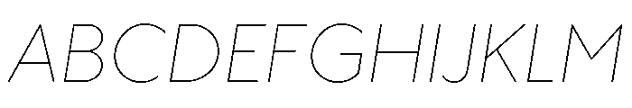 OPSAndEver ThinItalic Font UPPERCASE
