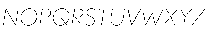 OPSAndEver ThinItalic Font UPPERCASE