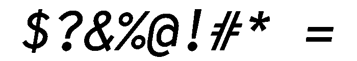 OPSFavorite Italic Font OTHER CHARS