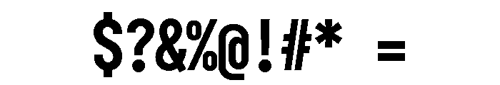 OPSPlacard Bold Font OTHER CHARS