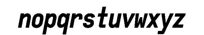 OPSPlacard BoldItalic Font LOWERCASE