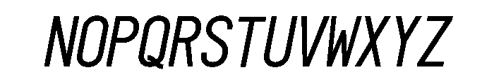 OPSPlacard Italic Font UPPERCASE