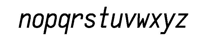 OPSPlacard Italic Font LOWERCASE