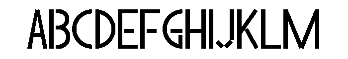 OPSRestructionalText Cranked Font UPPERCASE