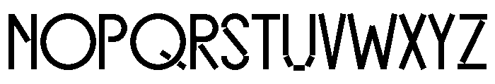 OPSRestructionalText Cranked Font UPPERCASE