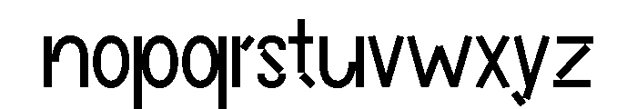 OPSRestructionalText Cranked Font LOWERCASE