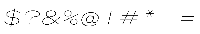 OpenInto 1000ThinItalic Instance Font OTHER CHARS