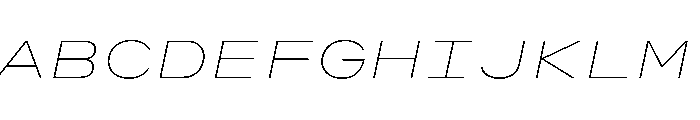 OpenInto 1000ThinItalic Instance Font UPPERCASE
