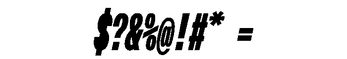 OpenInto 300BlackItalic Instance Font OTHER CHARS