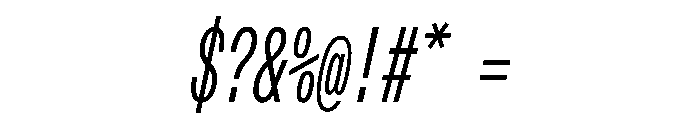 OpenInto 300LightItalic Instance Font OTHER CHARS