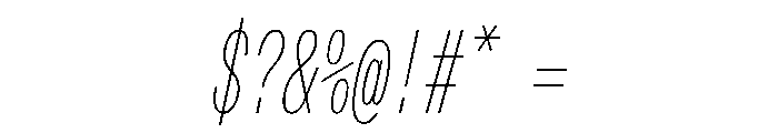OpenInto 300ThinItalic Instance Font OTHER CHARS