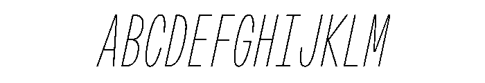 OpenInto 300ThinItalic Instance Font UPPERCASE