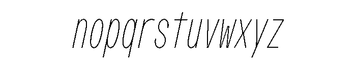 OpenInto 300ThinItalic Instance Font LOWERCASE