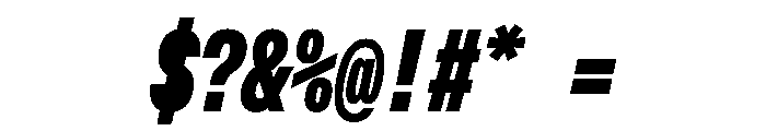OpenInto 400BlackItalic Instance Font OTHER CHARS