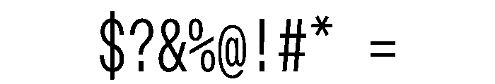 OpenInto 400Light Instance Font OTHER CHARS