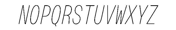OpenInto 400ThinItalic Instance Font UPPERCASE