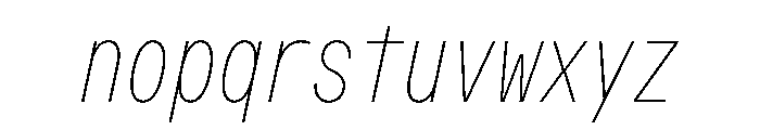 OpenInto 400ThinItalic Instance Font LOWERCASE