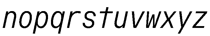 OpenInto 500LightItalic Instance Font LOWERCASE