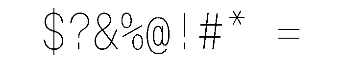 OpenInto 500Thin Instance Font OTHER CHARS