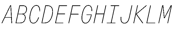 OpenInto 500ThinItalic Instance Font UPPERCASE