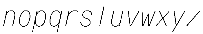 OpenInto 500ThinItalic Instance Font LOWERCASE