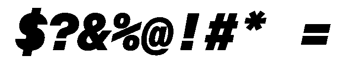 OpenInto 600BlackItalic Instance Font OTHER CHARS