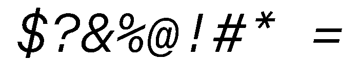 OpenInto 600LightItalic Instance Font OTHER CHARS