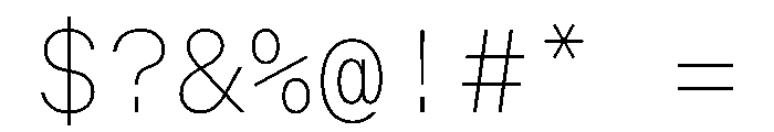 OpenInto 600Thin Instance Font OTHER CHARS