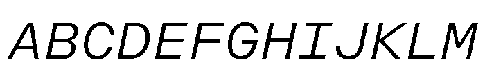 OpenInto 700LightItalic Instance Font UPPERCASE