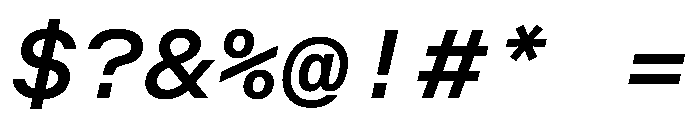 OpenInto 700RegularItalic Instance Font OTHER CHARS
