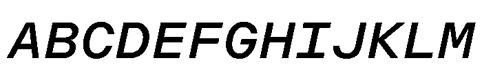 OpenInto 700RegularItalic Instance Font UPPERCASE