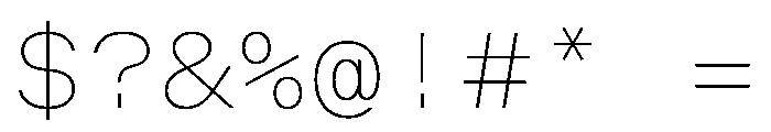 OpenInto 700Thin Instance Font OTHER CHARS