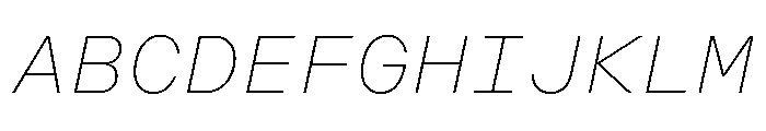 OpenInto 700ThinItalic Instance Font UPPERCASE
