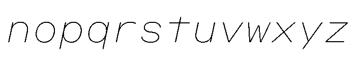 OpenInto 700ThinItalic Instance Font LOWERCASE