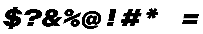OpenInto 800BlackItalic Instance Font OTHER CHARS
