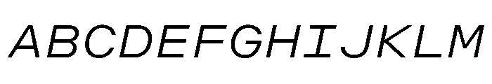 OpenInto 800LightItalic Instance Font UPPERCASE