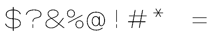 OpenInto 800Thin Instance Font OTHER CHARS