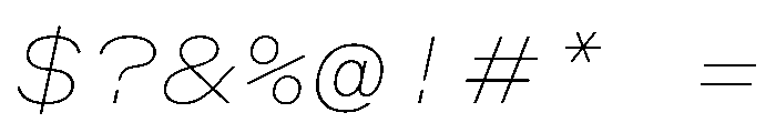 OpenInto 800ThinItalic Instance Font OTHER CHARS