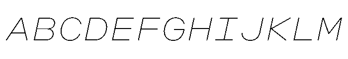 OpenInto 800ThinItalic Instance Font UPPERCASE