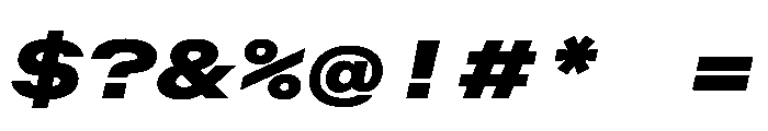 OpenInto 900BlackItalic Instance Font OTHER CHARS