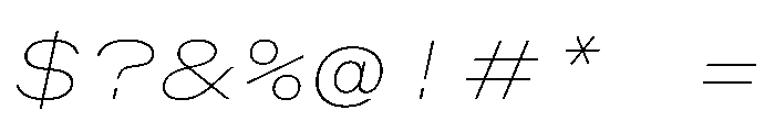 OpenInto 900ThinItalic Instance Font OTHER CHARS