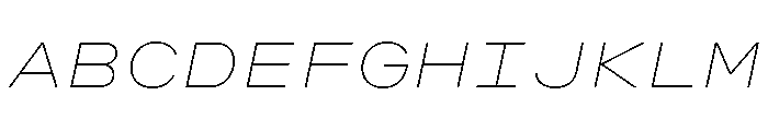 OpenInto 900ThinItalic Instance Font UPPERCASE